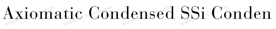 Axiomatic Condensed SSi Condensed字体转换